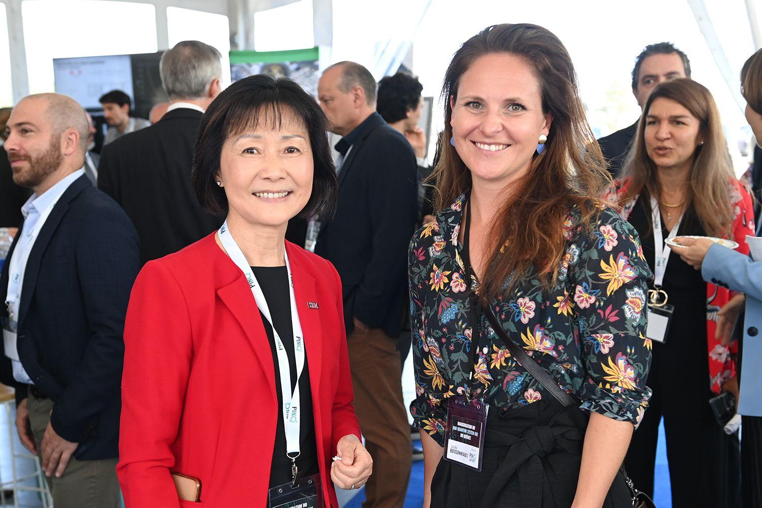 Pictured, L-R: Ruoyi Zhou, Executive Director, IBM's Discovery Accelerator, Valérie Boissonneault, Director, Innovation Zone of Québec