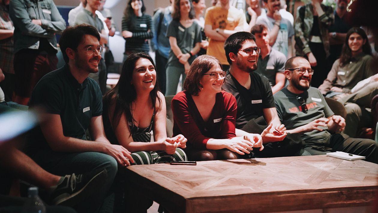 IBM Quantum community members participating in a 2019 Qiskit Camp in Madrid.